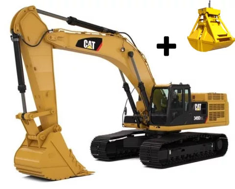 Гусеничный экскаватор Caterpillar 336 с грейфером